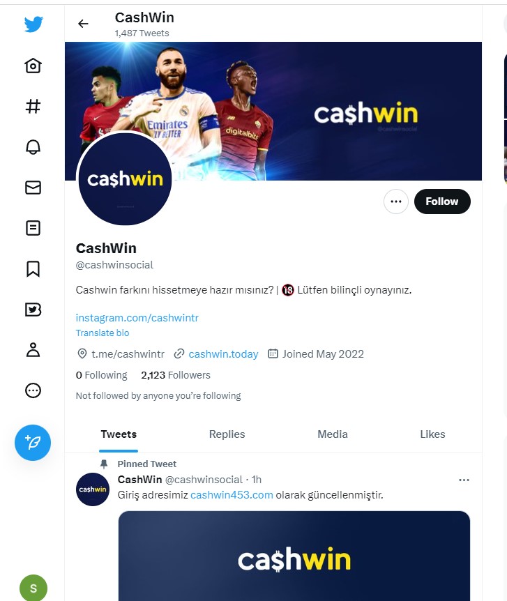 Cashwin Twitter