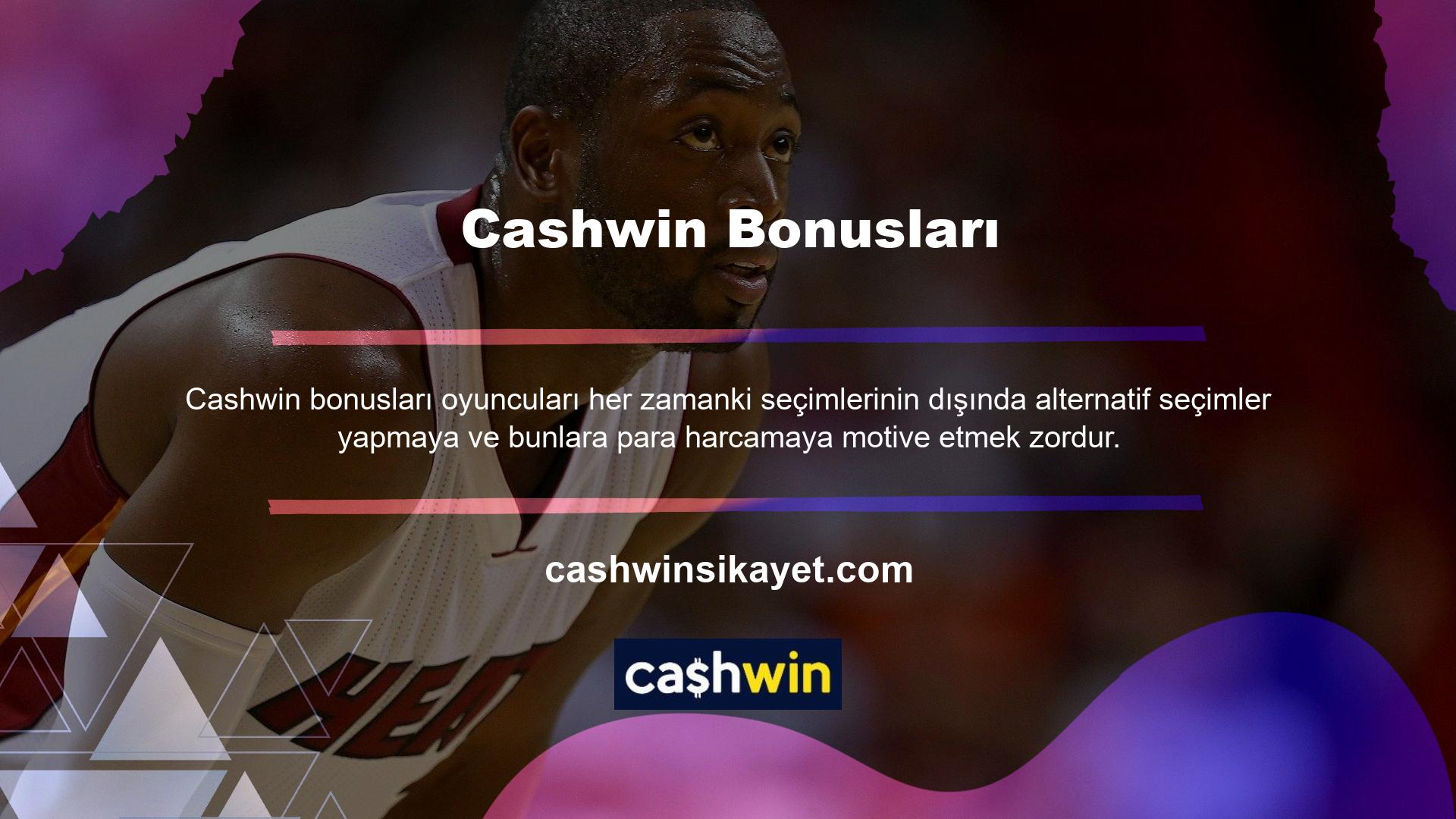Bu durumun bilincinde olan Cashwin ek oyunlarda herhangi bir sorunla karşılaşmak istememekte, sunulan casino bonusları ile kullanıcıların ilgisini çekmeyi hedeflemektedir