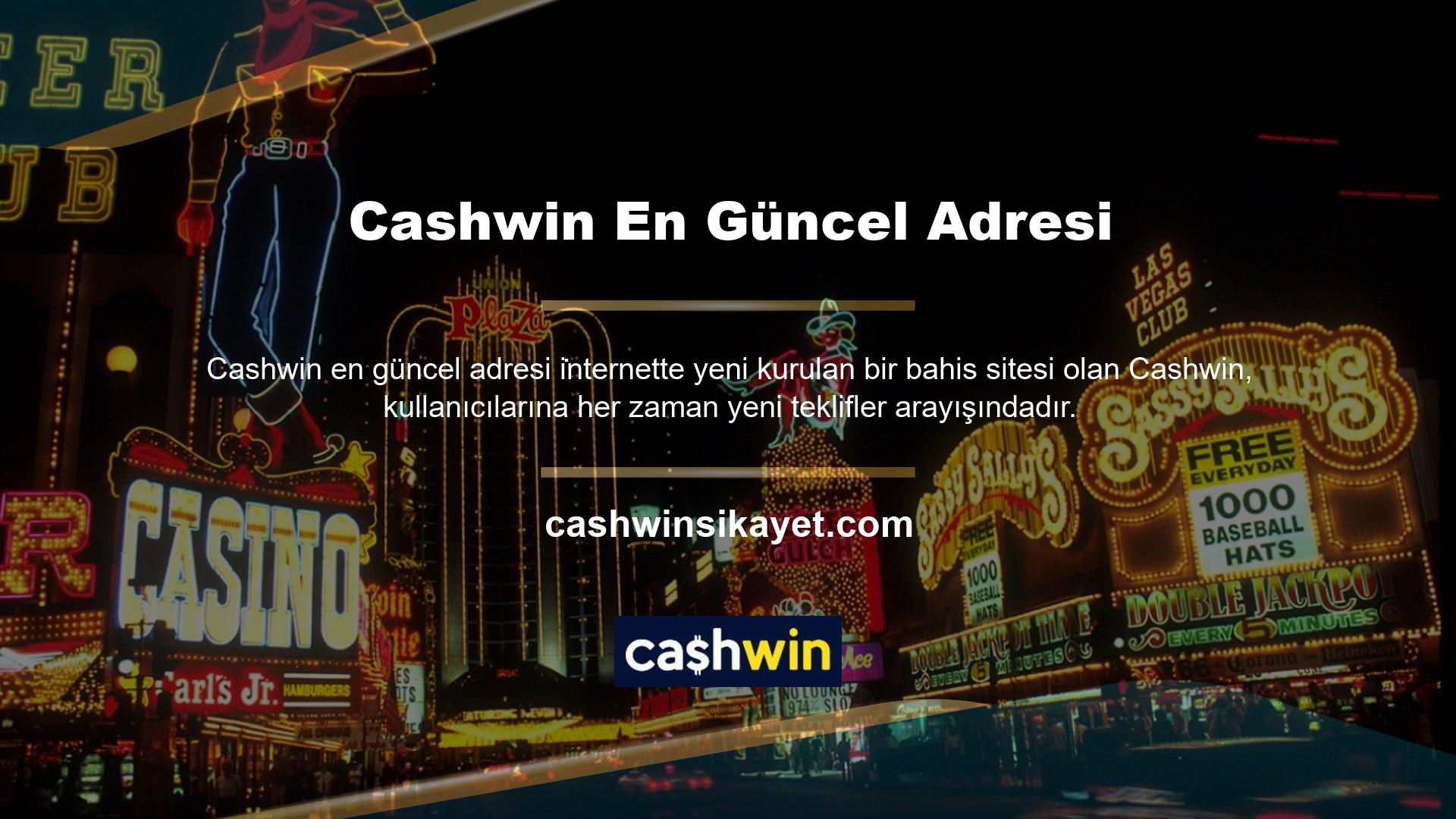 Cashwin, dinamik yapısı ve yenilikçi içeriğiyle sürekli olarak yeniliğin itici gücünü kullanıcılarına ortaya koyuyor ve onlara en son teknolojiye sahip casino ve casino hizmetleri sunuyor